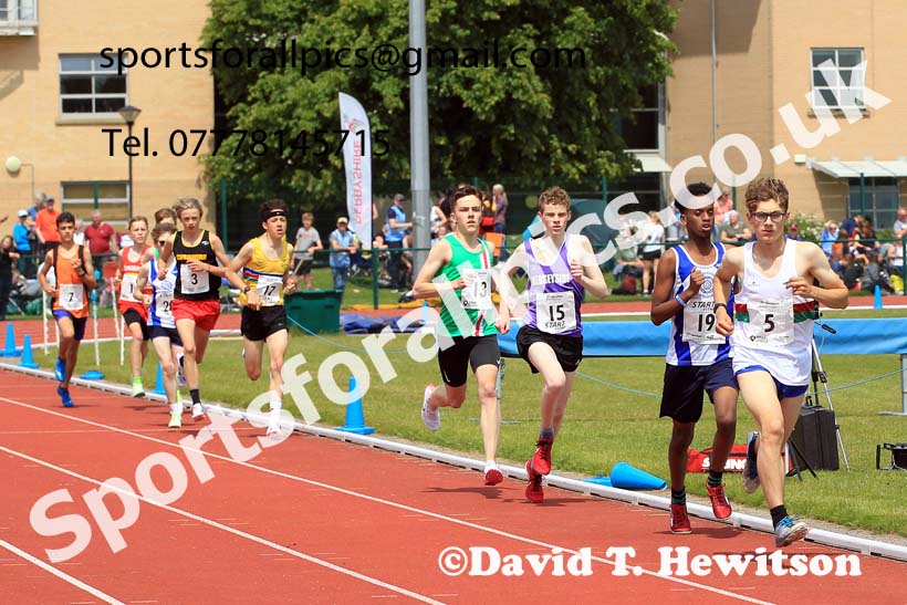 Mens Under-17s 3000 metres, 2022 Northern Inter Counties U17s and U15s Track and Field, York, Thursday, June 2nd. Photo: David T. Hewitson/Sports for All Pics